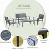 Set-Salotto-da-Giardino-da-4-Pezzi-con-Panchina-a-2-Posti,-2-Poltrone-e-Tavolino,-Grigio-Scuro-84B-644
