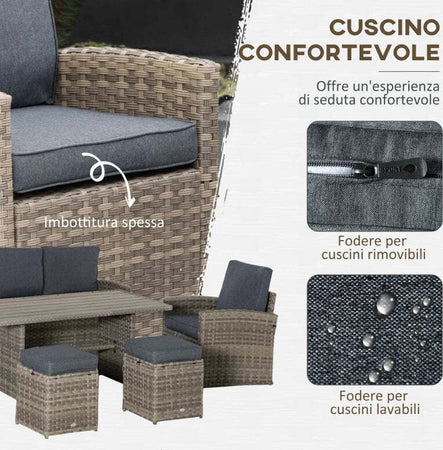 Set-Salotto-da-Giardino-in-Rattan-PE-con-Divano-3-Posti,-2-Poltrone,-2-Sgabelli-e-Tavolo,-Grigio-860-198