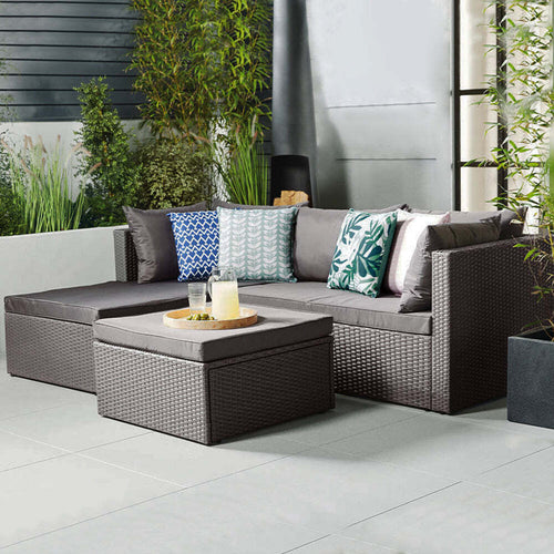 Set-Salotto-Divano-in-Polyrattan-Pouf-Contenitore-Esterno-Giardino-Grigio-Scuro