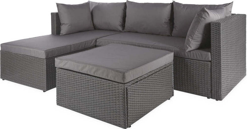 Set-Salotto-Divano-in-Polyrattan-Pouf-Contenitore-Esterno-Giardino-Grigio-Scuro