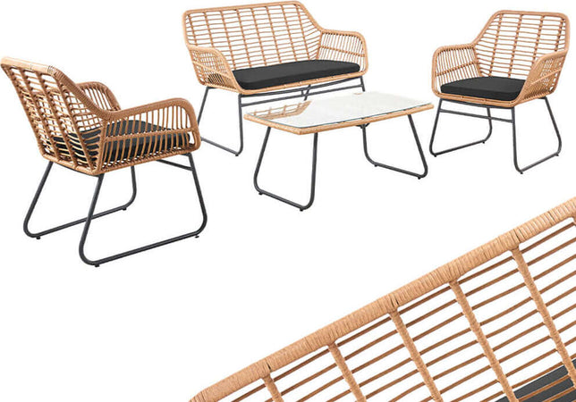 Set-Salotto-in-Rattan-da-Giardino-con-Divano-Tavolino-2-Sedie-Mobili-da-Esterno