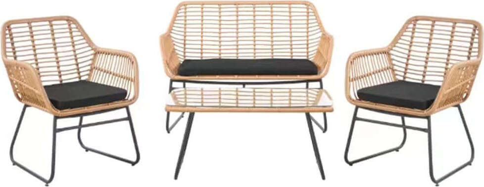 Set-Salotto-in-Rattan-da-Giardino-con-Divano-Tavolino-2-Sedie-Mobili-da-Esterno