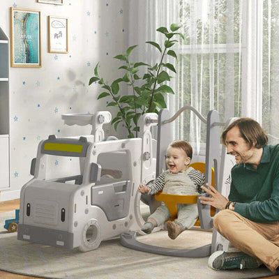 Set-Scivolo-per-Bambini-18-48-Mesi-con-Altalena,-Macchinina-e-Canestro,-201x151x87.5cm,-Bianco-BV5331-041V00WTBV5