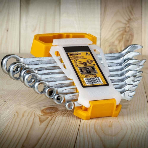 Set Serie 8 Chiavi Chiave Inglesi Combinate In Acciaio 6 - 19 Mm Con Custodia Fai da te/Utensili elettrici e a mano/Utensili a mano/Chiavi e chiavi inglesi/Set di chiavi a tubo/Standard Trade Shop italia - Napoli, Commerciovirtuoso.it