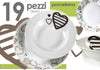 SET SERVIZIO 19 PIATTI IN PORCELLANA PIANI FONDI FRUTTA DESSERT IDEA  Trade Shop italia - Napoli, Commerciovirtuoso.it