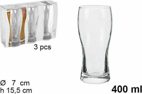 Set Servizio 3 Pezzi Bicchieri Vetro 400 Ml Birra Bevande Casa, arredamento e bricolage > Cucina > Tazze e Bicchieri Trade Shop italia - Napoli, Commerciovirtuoso.it