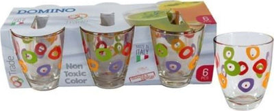 Set Servizio 6 Bicchieri In Vetro Decorati Con Cerchi 250ml Stile Retr? Anni 60 Casa e cucina/Stoviglie/Bicchieri e cristalli/Tumbler Trade Shop italia - Napoli, Commerciovirtuoso.it