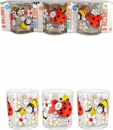 Set Servizio 6 Pezzi Bicchieri Vetro Decorati Dea Coccinella Casa e cucina/Stoviglie/Bicchieri e cristalli/Calici da acqua Trade Shop italia - Napoli, Commerciovirtuoso.it