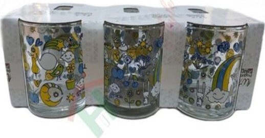 Set-Servizio-6-Pezzi-Bicchieri-Vetro-Decorati-Passerotti-Luna-Cuore