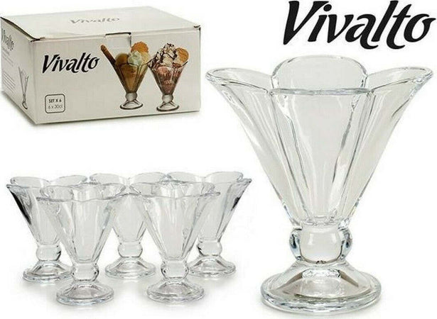 Set Servizio 6 Pezzi Coppe In Vetro A Forma Di Fiore 30cl Per Gelato Casa, arredamento e bricolage > Cucina > Tazze e Bicchieri Trade Shop italia - Napoli, Commerciovirtuoso.it