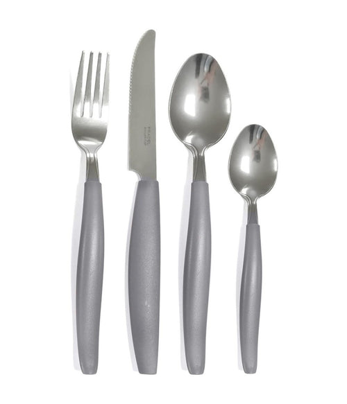 Set Servizio Di Posate 24 Pz Per 6 Persone In Acciaio Inossidabile Colore Grigio