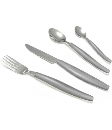 Set Servizio Di Posate 24 Pz Per 6 Persone In Acciaio Inossidabile Colore Grigio