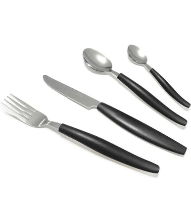 Set Servizio Di Posate 24pezzi Per 6 Persone In Acciaio Inossidabile Colore Nero