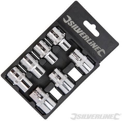 Set Silverline chiavi a bussola 1/2 7 pezzi 3/8 - 3/4 acciaio Prezzo