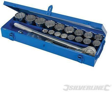 Set Silverline chiavi a bussola 1/4" cricchetto 38 Pezzi + valigetta meccanica