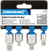 Set Silverline di convertitori chiave a bussola 4 pezzi 1/4 3/8 1/2 acciaio