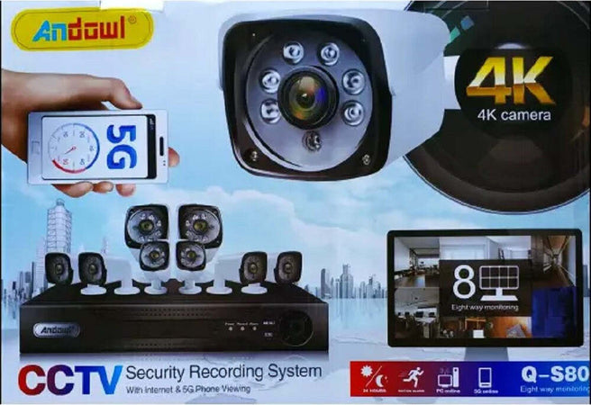 Set Sistema Di Registrazione Sicurezza Cctv Hd Q-s80 Con 8 Canali Telecamere 4k Fai da te/Sicurezza e protezione/Sistemi di sicurezza domestica/Kit video per la sicurezza domestica/Sistemi di trasmissione per videosorveglianza Trade Shop italia - Napoli, Commerciovirtuoso.it