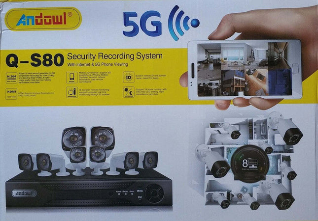 Set Sistema Di Registrazione Sicurezza Cctv Hd Q-s80 Con 8 Canali Telecamere 4k Fai da te/Sicurezza e protezione/Sistemi di sicurezza domestica/Kit video per la sicurezza domestica/Sistemi di trasmissione per videosorveglianza Trade Shop italia - Napoli, Commerciovirtuoso.it