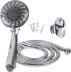 Set-Soffione-Doccia-3-Getti-Laccio-Tubo-150cm-Supporto-Doccetta-Parete-Bagno