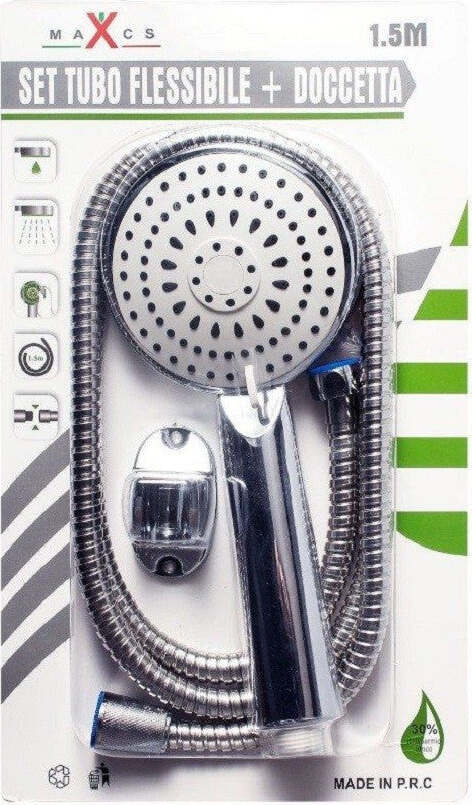 Set Soffione Doccia Doccetta Multigetto Bagno Staffa Tubo Flessibile 1,5mt 98080 Fai da te/Attrezzature per cucine e bagni/Attrezzature per bagni/Docce e componenti doccia/Filtri supporti e soffioni doccia/Docce fisse Trade Shop italia - Napoli, Commerciovirtuoso.it