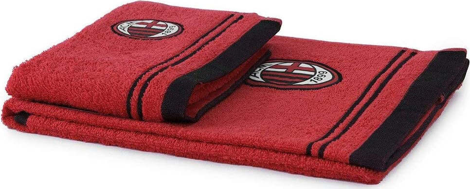 Set-Spugna-Asciugamano-+-Ascigamano-ospite-MILAN-Ac-Milan