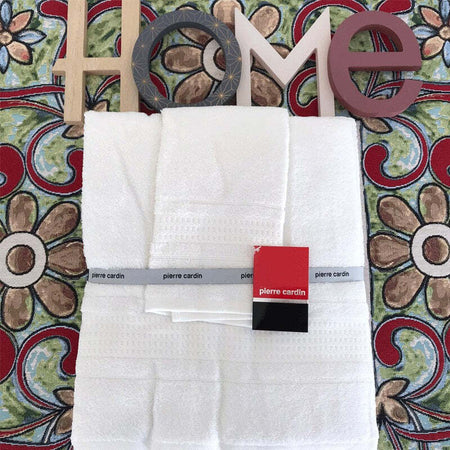 Set-Spugna-Pierre-Cardin-in-Puro-Cotone-Telo-Bagno-Ospite-Viso-Special
