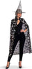 Set Strega Adulto Mantello In Maglino 120 cm e Cappello con Stampa Argento Moda/Abbigliamento specifico/Costumi e accessori/Costumi e cosplay/Adulti Kondorama - Martinsicuro, Commerciovirtuoso.it