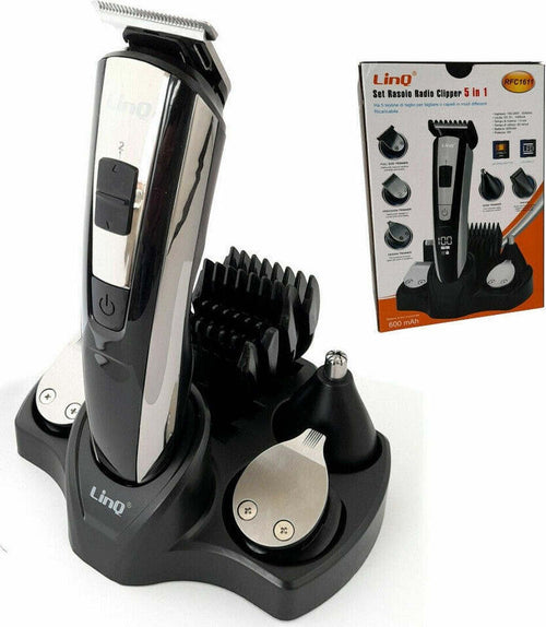 Set Taglia Capelli Rasoio Ricaricabile 5in1 Regola Barba Peli Naso Clipper Rfc1611 Salute e cura della persona/Rasatura epilazione e rimozione peli/Rasatura manuale/Rasatura maschile/Rasoi Trade Shop italia - Napoli, Commerciovirtuoso.it