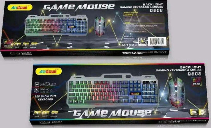 Set Tastiera Mouse Da Gioco Tasti Retroilluminati Rgb Lingua Inglese Usa Q808 Elettronica/Informatica/Accessori/Tastiere Mouse e periferiche di input/Set tastiera e Mouse Trade Shop italia - Napoli, Commerciovirtuoso.it