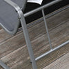 Set-Tavolino-con-Panchina-e-2-Sedie-da-Giardino,-Arredamento-da-Esterno-in-Metallo-e-Texteline,-Nero-84B-507