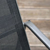 Set-Tavolino-con-Panchina-e-2-Sedie-da-Giardino,-Arredamento-da-Esterno-in-Metallo-e-Texteline,-Nero-84B-507