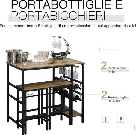 Set-Tavolo-2-Sgabelli-Alti-da-Bar-in-Legno-Isola-Cucina-con-Portabottiglie-e-Portabicchieri-in-Stile-Industriale-GT5835-215GT5