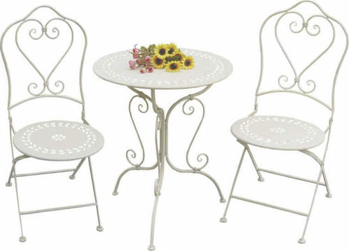 Set-tavolo-con-2-sedie-in-ferro-Bianco-Milani-Home