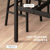 Set-Tavolo-e-Sedie-5-Pezzi-con-4-Sgabelli-con-Poggiapiedi-e-Tavolo-Rettangolare,-Nero-e-Marrone--RE983A-048V81RBRE9