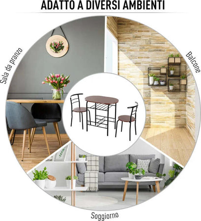 Set-Tavolo-Moderno-con-2-Sedie-per-Sala-da-Pranzo,-Set-3-Pezzi-Mobili-Salvaspazio-da-Cucina,-Balcone,-Ristorante-o-Bar,-Marrone-e-Nero-WQ2835-134WQ2