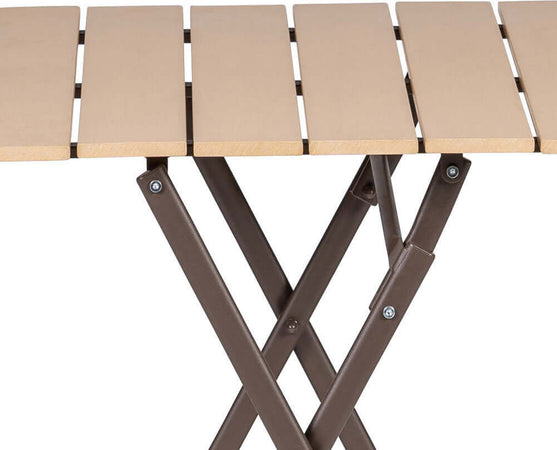 Set-Tavolo-Pieghevole-con-2-sedie-Beige-Arredo-Esterno-Giardino-in-Acciaio-e-PE