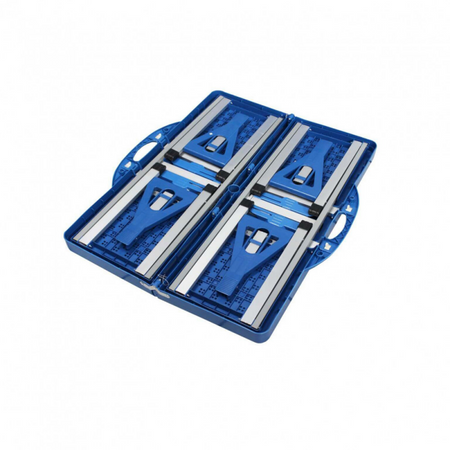 Set tavolo pieghevole struttura in alluminio con 4 sgabelli portatile