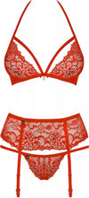 Set Tre Pezzi In Pizzo Rosso Lingerie Sexy Erotica Obsessive Set Red Taglia S/M Salute e cura della persona/Erotismo e contraccezione/Abbigliamento erotico/Donna/Completi intimi Kondorama - Martinsicuro, Commerciovirtuoso.it