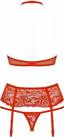 Set Tre Pezzi In Pizzo Rosso Lingerie Sexy Erotica Obsessive Set Red Taglia S/M Salute e cura della persona/Erotismo e contraccezione/Abbigliamento erotico/Donna/Completi intimi Kondorama - Martinsicuro, Commerciovirtuoso.it