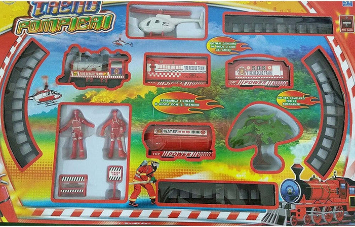 Set Treno Pompieri Vigili Del Fuoco Elicottero Pista Trenino Per Bambini Giocattolo Giochi e giocattoli/Veicoli/Macchine e camion/Camion Trade Shop italia - Napoli, Commerciovirtuoso.it