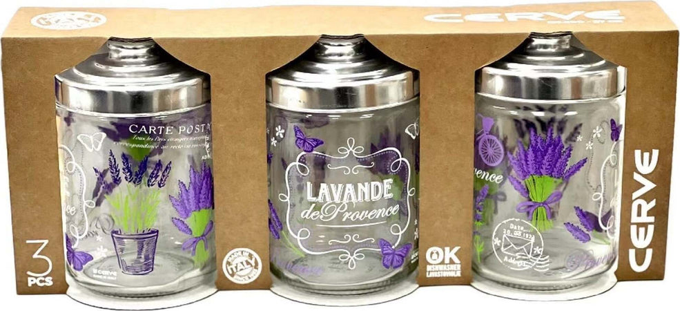 Set Tris 3 Pz Barattoli Contenitori Da Cucina In Vetro Decorazione Fiori 800ml Casa e cucina/Organizzazione interni/Contenitori e barattoli da cucina/Conservazione cibi/Contenitori per alimenti/Contenitori Trade Shop italia - Napoli, Commerciovirtuoso.it
