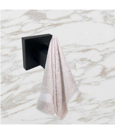 Set Ultra Moderno Nero 6pz Bagno Porta Asciugamano Rotolo Bicchiere Spazzolini 87261