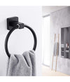 Set Ultra Moderno Nero 6pz Bagno Porta Asciugamano Rotolo Bicchiere Spazzolini 87261