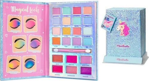 Set Unicorn Book Martinelia Set Da Trucco Bambine Unicorno 16 Ombretti 6 Lucida Labbra E Tanto Altro Libro Di Trucco Giochi e giocattoli/Giochi d'imitazione e accessori di travestimento/Accessori per travestimento/Trucchi Cartoleria Deja Vu - Crotone, Commerciovirtuoso.it