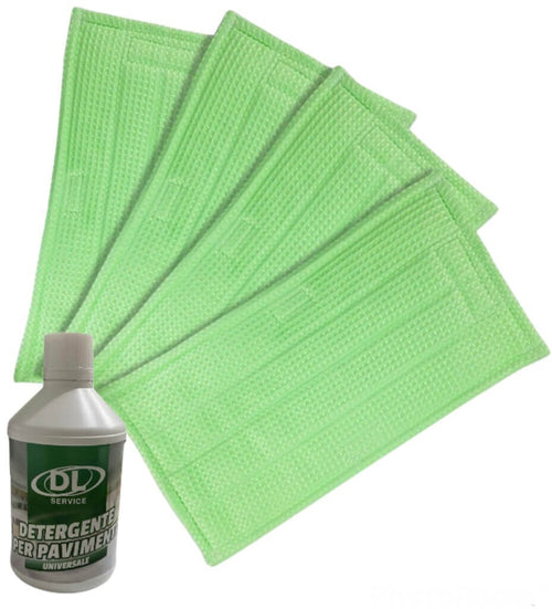 Set Universale Panni Pulilava Per Folletto Sp 600 Soft 4Pz Con Detergente