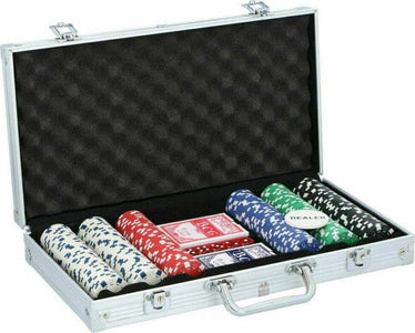 Set-Valigetta-Da-Poker-Confezione-300-Fiches-2-Mazzi-Di-Carte-5-Dadi