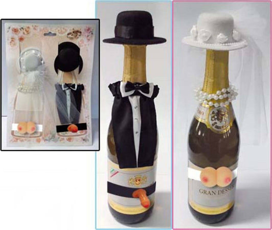 Set Vestiti Bottiglia In Tessuto con Applicazioni per addio al Nubilato e Celibato Salute e cura della persona/Erotismo e contraccezione/Sex toys/Gadget per addio al nubilato e al celibato Kondorama - Martinsicuro, Commerciovirtuoso.it