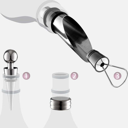 SET VINO GOURMET SOMMELIER 5 PZ TAPPO TAGLIERINO ANELLO VERSATORE VINI CAVATAPPI Casa e cucina/Utensili da cucina/Accessori vino e bar/Cavatappi Trade Shop italia - Napoli, Commerciovirtuoso.it