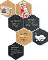 Set Wall Hexagon - lavagne nere e bacheche in sughero esagonali - Securit Cancelleria e prodotti per ufficio/Archivio ufficio e accessori per scrivania/Lavagne e bacheche/Lavagne Eurocartuccia - Pavullo, Commerciovirtuoso.it
