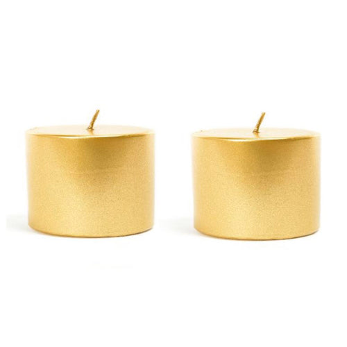 Set di 2 Candele decorative Pillar Lucid confezione con scatola bianca